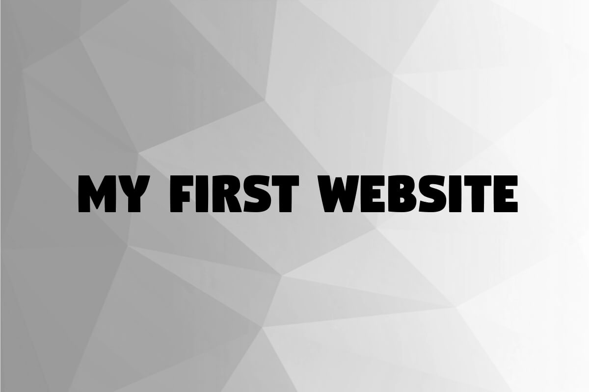 my first website cover image