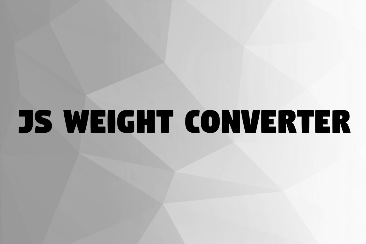 js weight converter cover image