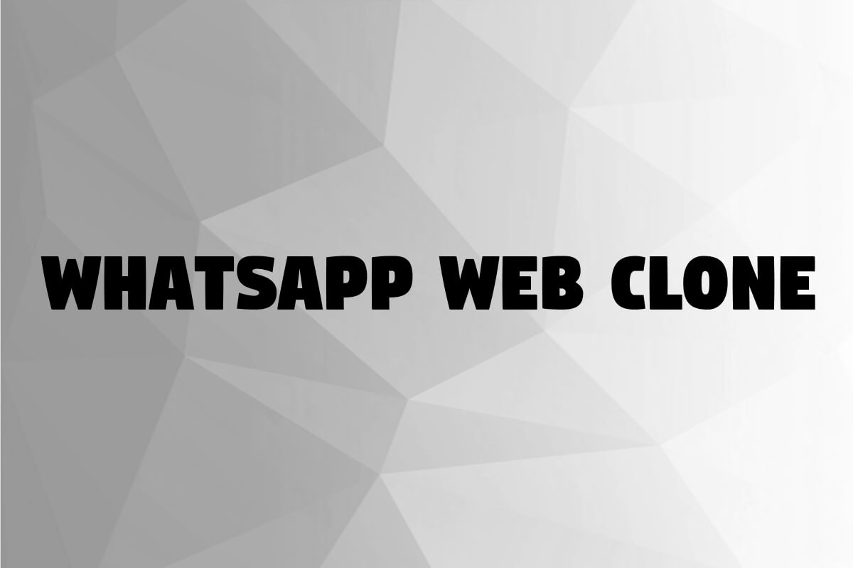 whatsapp web clone cover image